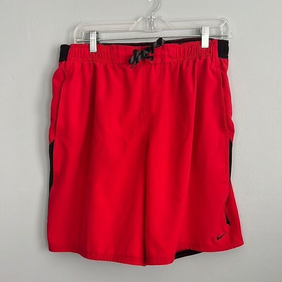 Nike red swim trunks shorts Men’s L - Picture 2 of 12